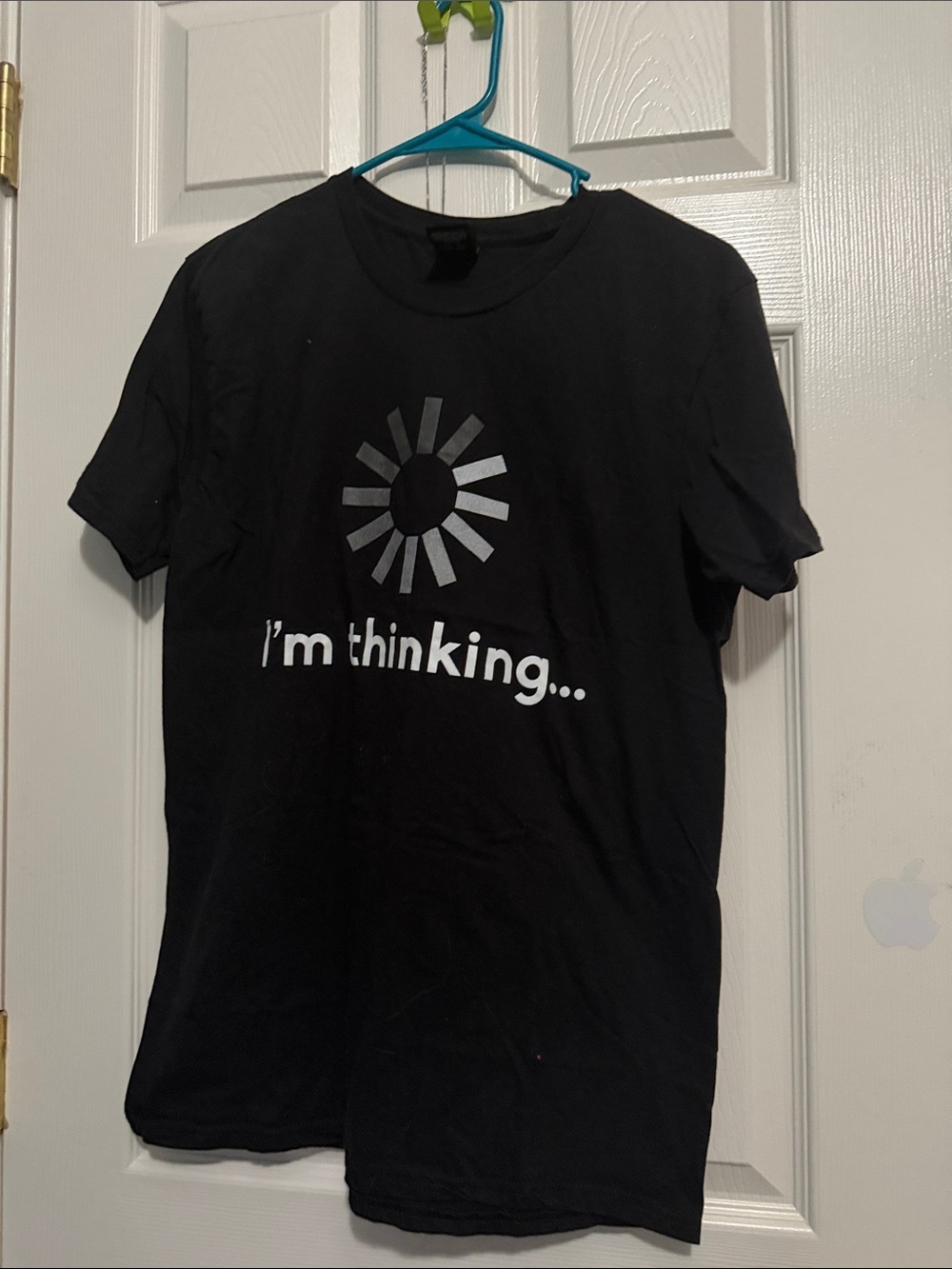 Hanes Black Tee with Gray Loading Graphic